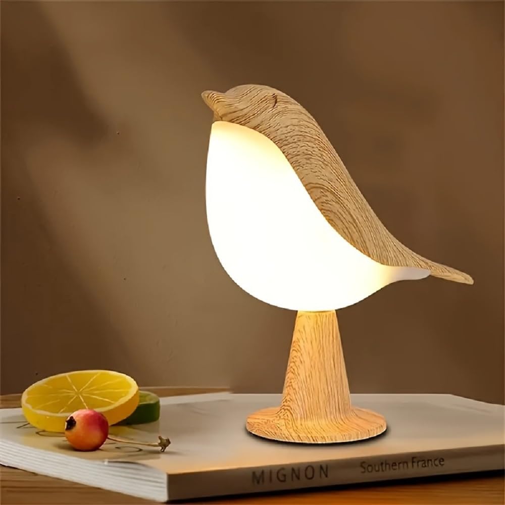 Ifthfour Bird Cordless Table Lamp, Small Cordless Bedside Lamp With 3 Color Temperature, Touch Sensor & Rechargeable Battery - N