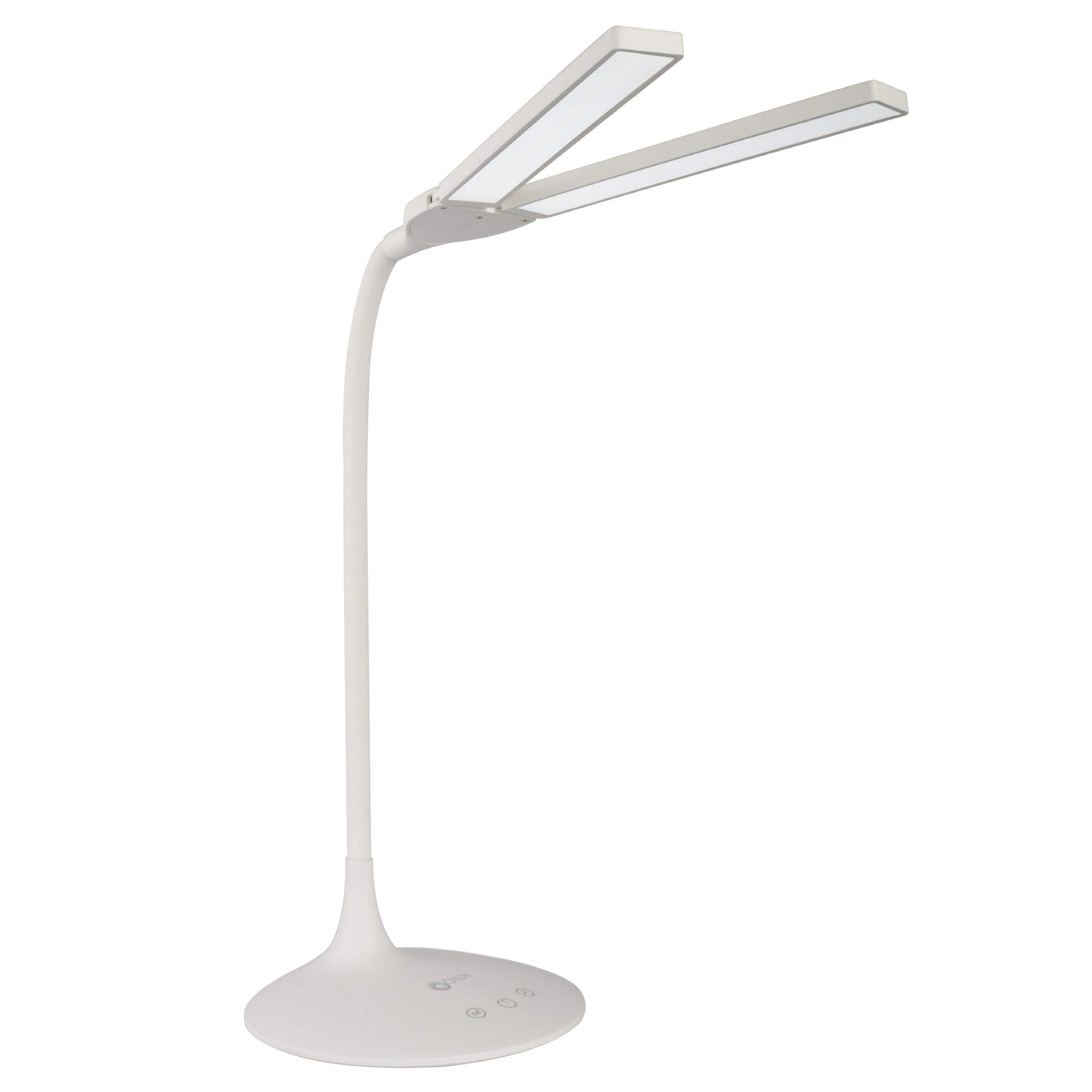OttLite LED Desk Lamp - 3 Color Modes, Touch Controls, Adjustable Neck - White, Medium, Model N5900C