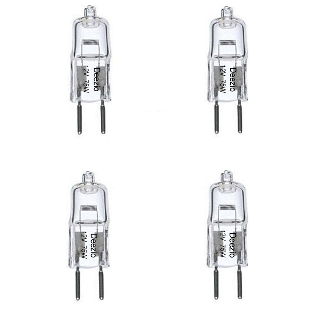 Deezio 12 Volt 20 Watts GY6.35 Halogen Light Bulb with Glass 2-Pin, 300Lumens, 3000K Bulb Color Temp, 4-Pack (20.00)