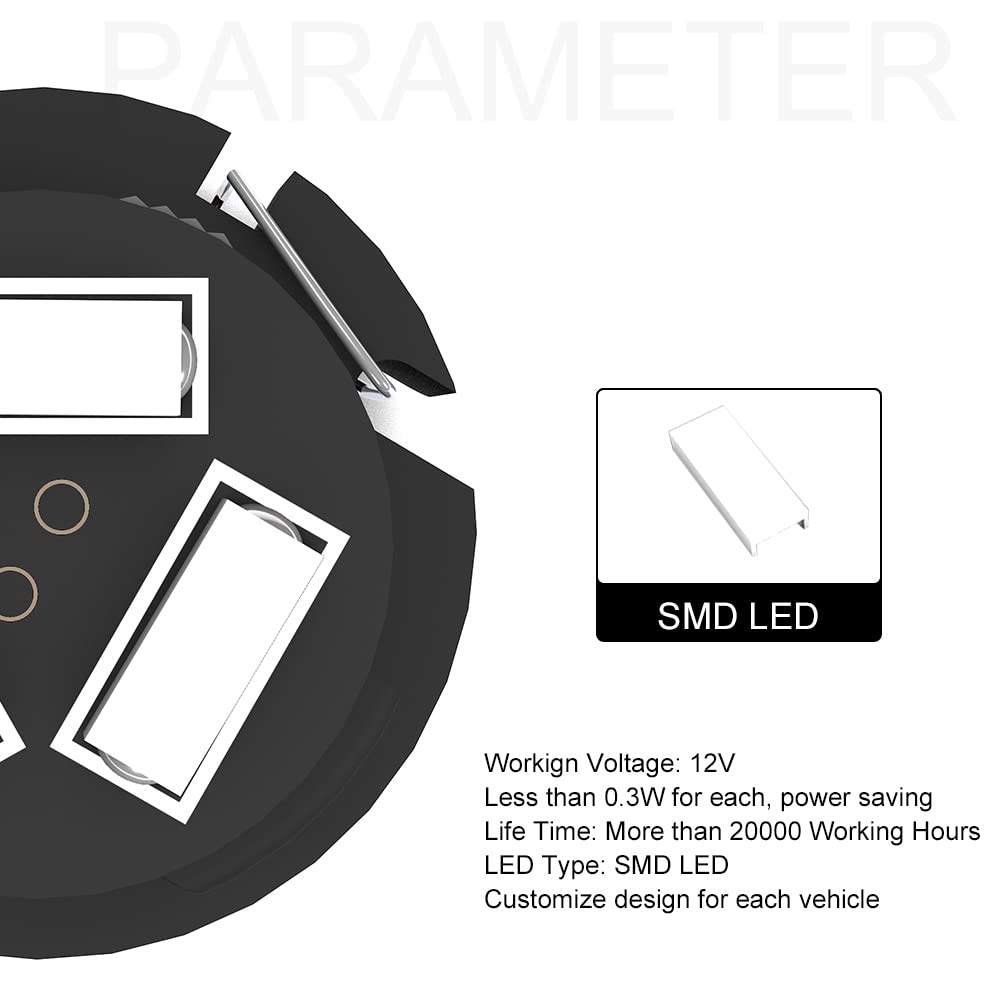 5013815Aa Ac Climate Heater Control Led Light Bulbs Kit Replacement For Dodge Ram 1500 2500 3500 2003-2008 T5/T4.7 Neo Wedge Hvac Blue Lights