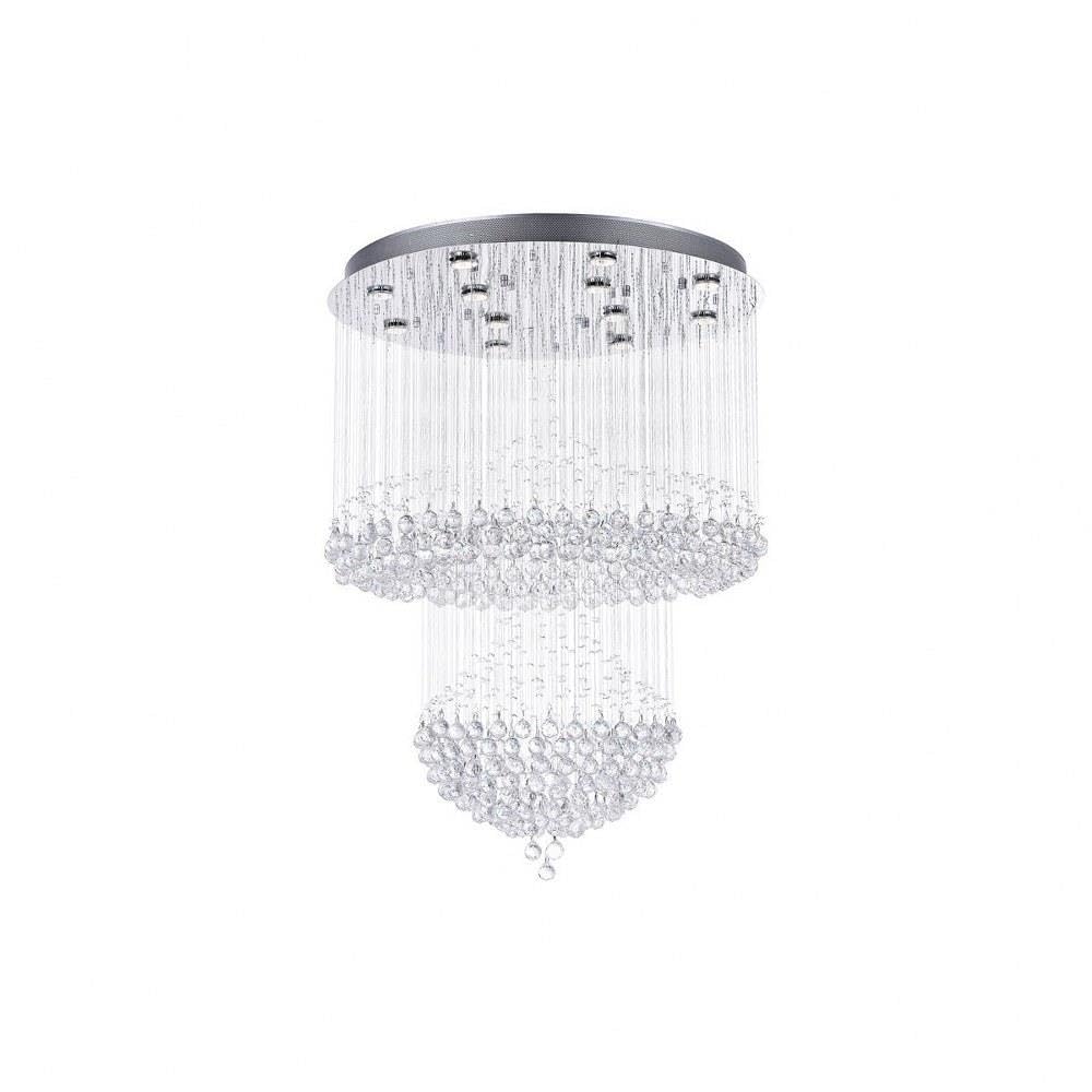 12 Light  Flush Mount with Chrome finish