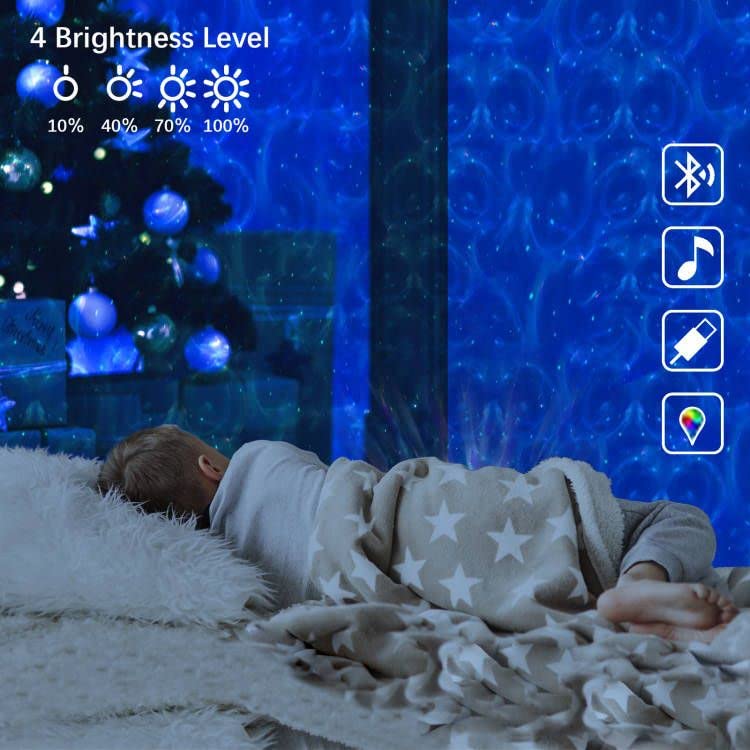 Mycket Star Projector - Galaxy & Ocean Wave Led Night Light With Bluetooth Speaker & Remote