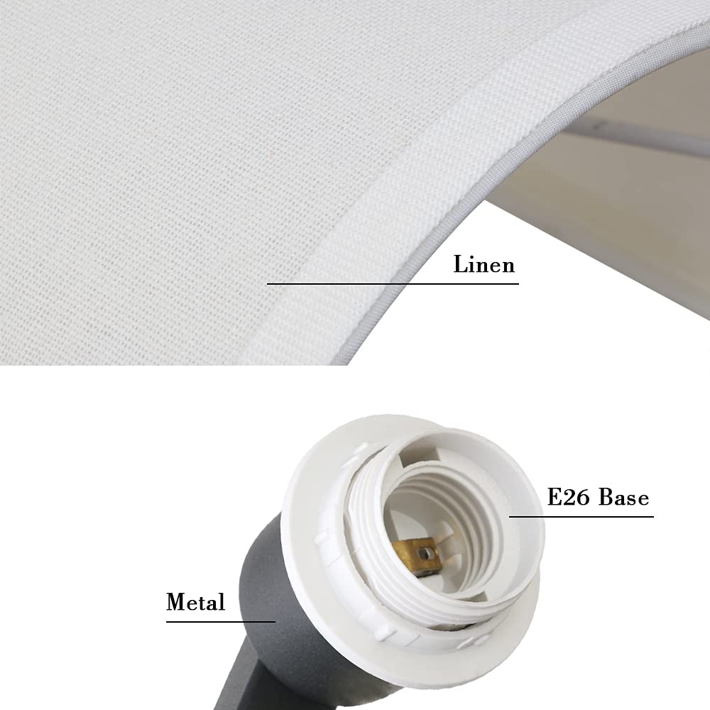 Yosoan White Boho Wall Sconce Hallway Fixture Light, 1-Light Vanity Indoor Hardwired Modern Wall Mount Retro Vintage Industrial