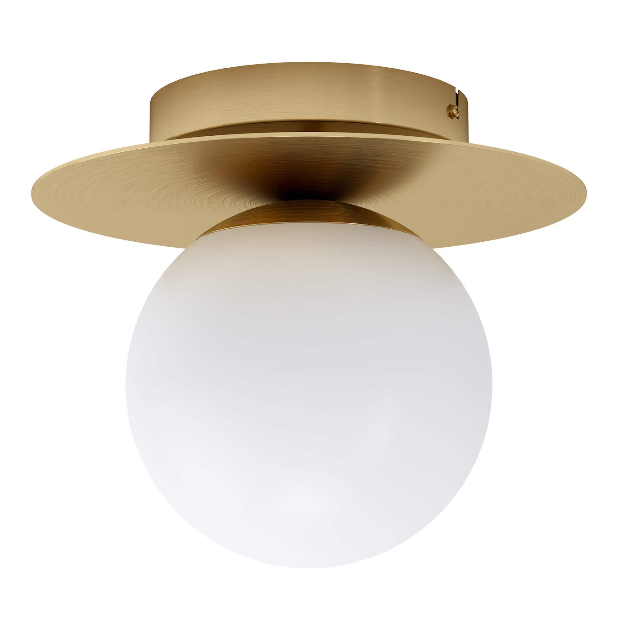 EGLO Lighting 39951A Arenales - 1 Light Flush Mount in Transitional Style 9 Inches Tall and 10.83 Inches Wide, Brushed Brass Fin