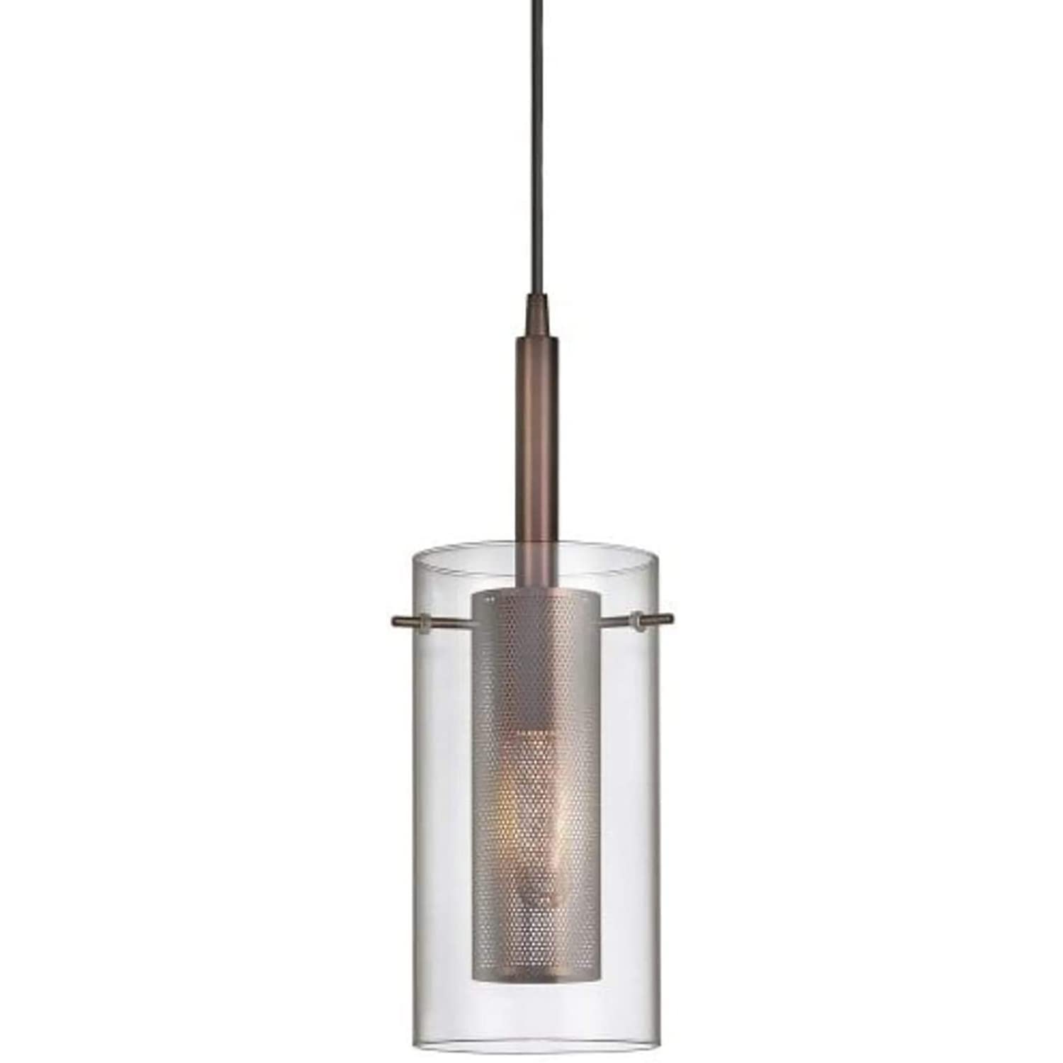 Dainolite 1LT Metal and Glass Pendant