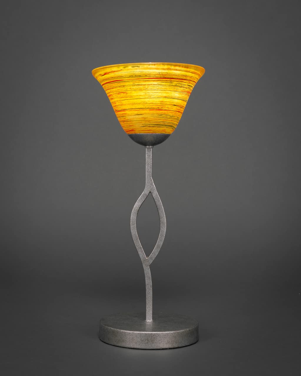 Toltec Lighting Revo 1 Light Table Lamp In Aged Silver (140-As-454)