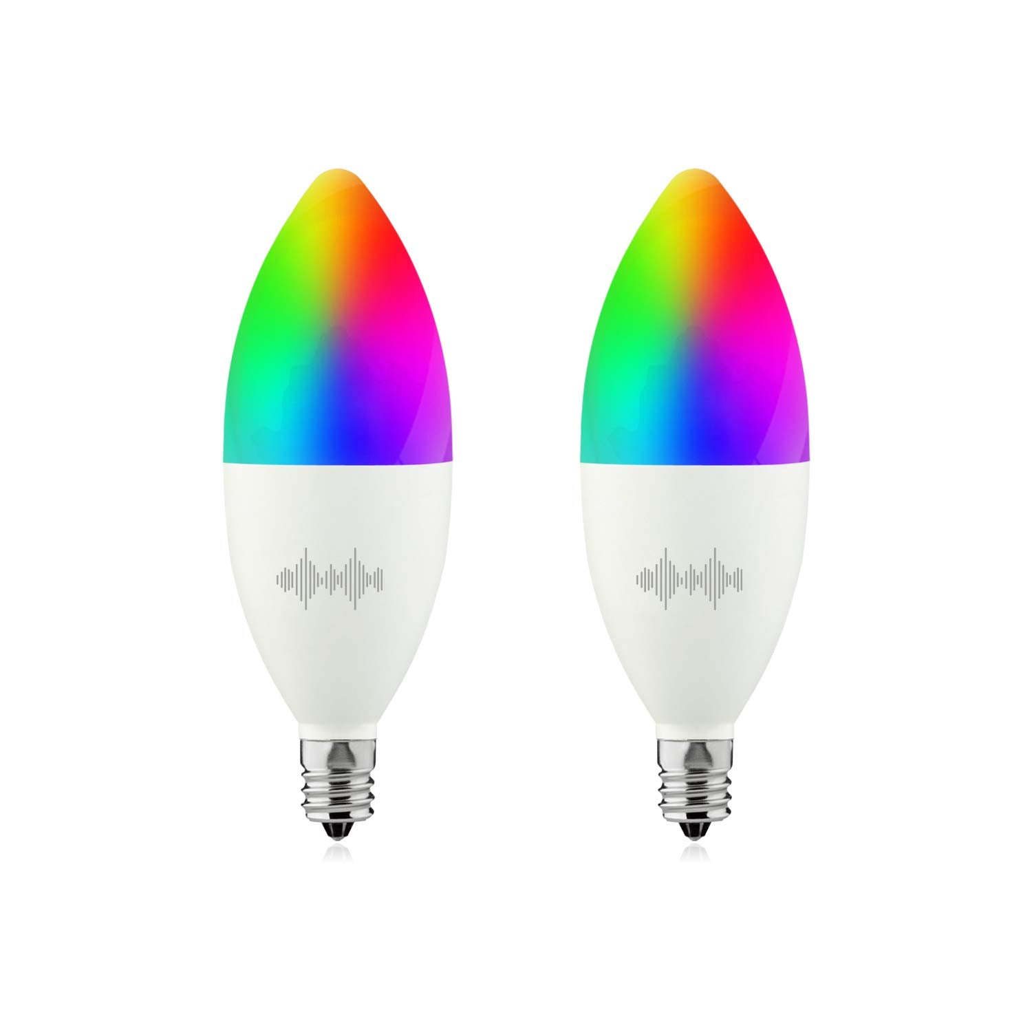 helloify B11 LED Smart, WiFiLight Candelabra Bulb Compatible with Alexa, RGBCW Color Changing, Cool Warm White Dimmable, No Hub 