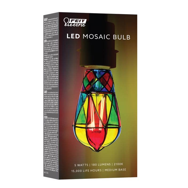 Feit Electric ST19 Filament LED Bulb 25W Equivalent Multi-Colored One Size Model 3011485