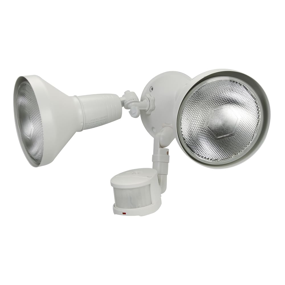 Cooper Lighting All Pro MS185RW 120W Motion Activated Flood Light Metal White