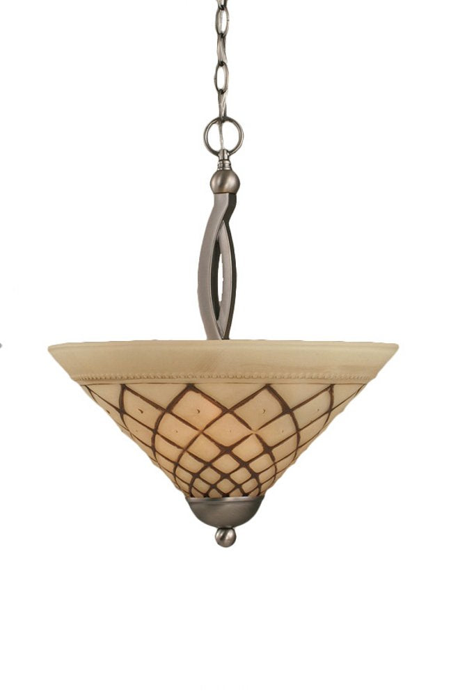Toltec Lighting Bow 2 Light Pendant In Brushed Nickel (274-Bn-718)