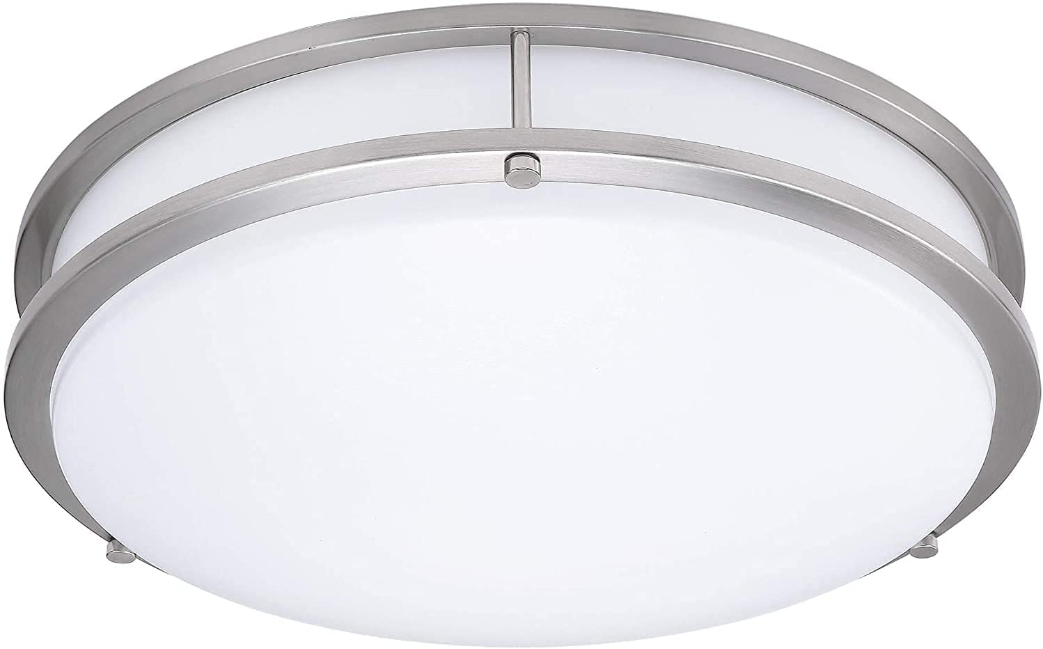 Lunabode Led Flush Mount Ceiling Light, 22W (100W Eq), 1800Lm, 14 Warm White, Brushed Nickel, Model Gs-Drcl14-182