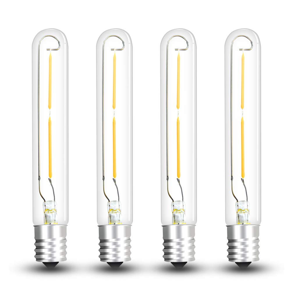Bonlux Led T6.5 Exit Sign Clear Light Bulbs, 2W E17 Intermediate Base T6.5 Led Appliance Bulb (20W Incandescent Equivalent) For 
