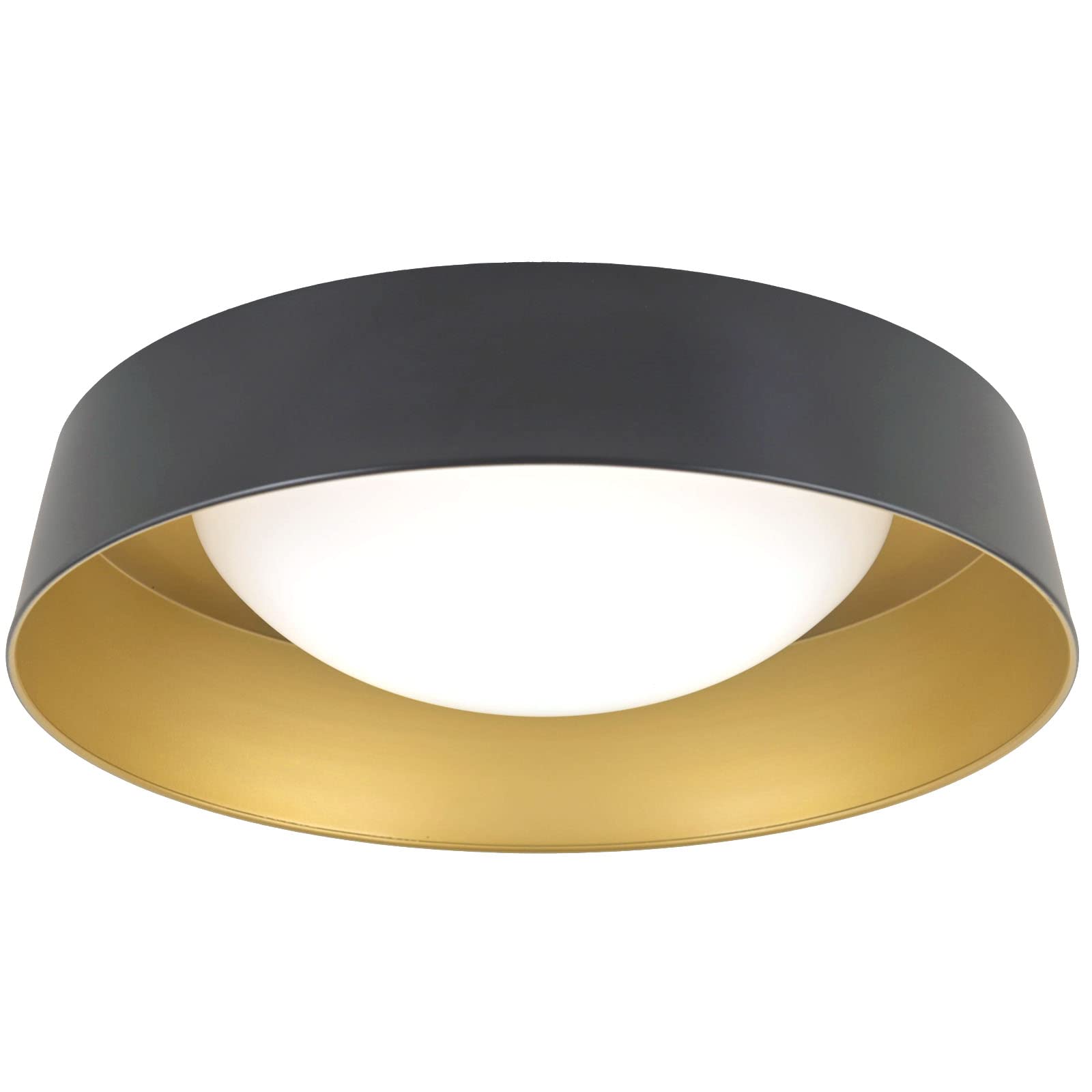 Flynix 15.5 Inch LED Flush Mount Ceiling Light Fixture, 26W, Super Bright 1800 Lumen, 3 Color 3000K/4000K/5000K, Matt Black with