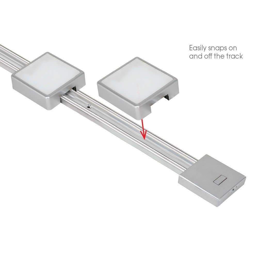 Jesco Lighting Kit-Rz-Ext-T12-Rd2-30Wh Radianz 2-Light Round Led Track Lighting Extension Kit, White, 12&quot;
