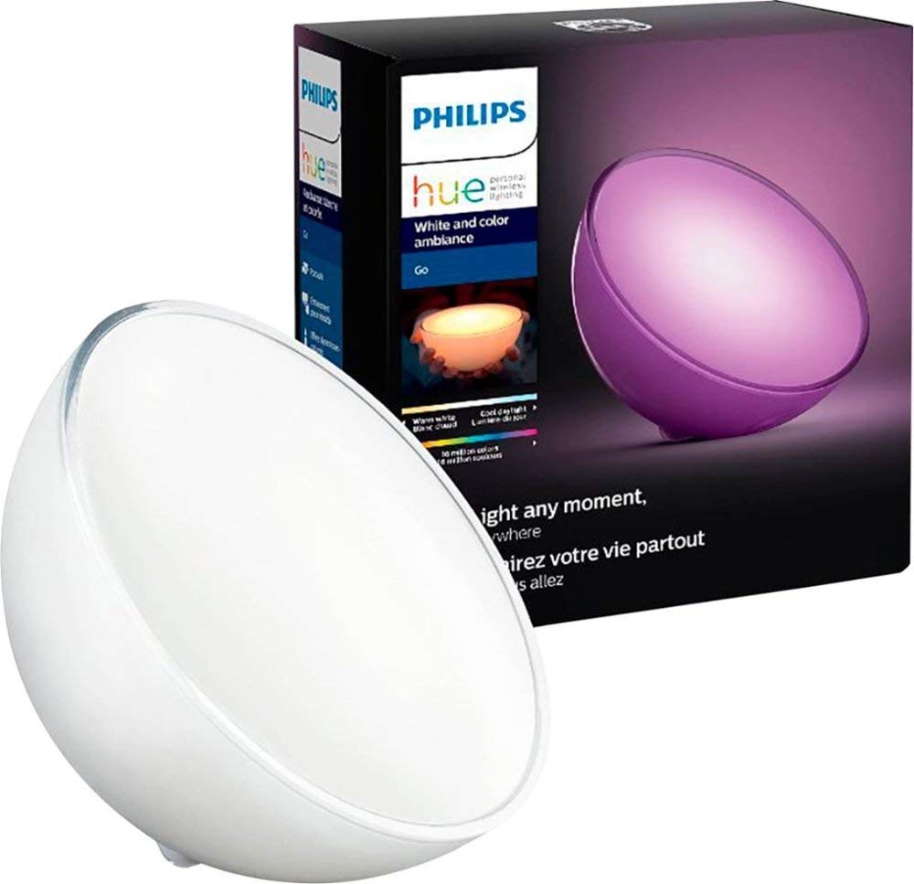Philips Hue Go White And Color Portable Dimmable Led Smart Light Table Lamp (Requires Hue Hub, Works With Alexa, Homekit And Goo