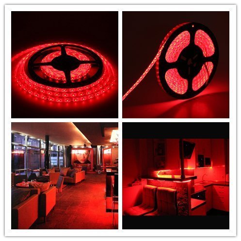 Water-Resistance Ip65, 12V Waterproof Flexible Led Strip Light, 16.4Ft/5M Cuttable Led Light Strips, 300 Units 3528 Leds Lightin
