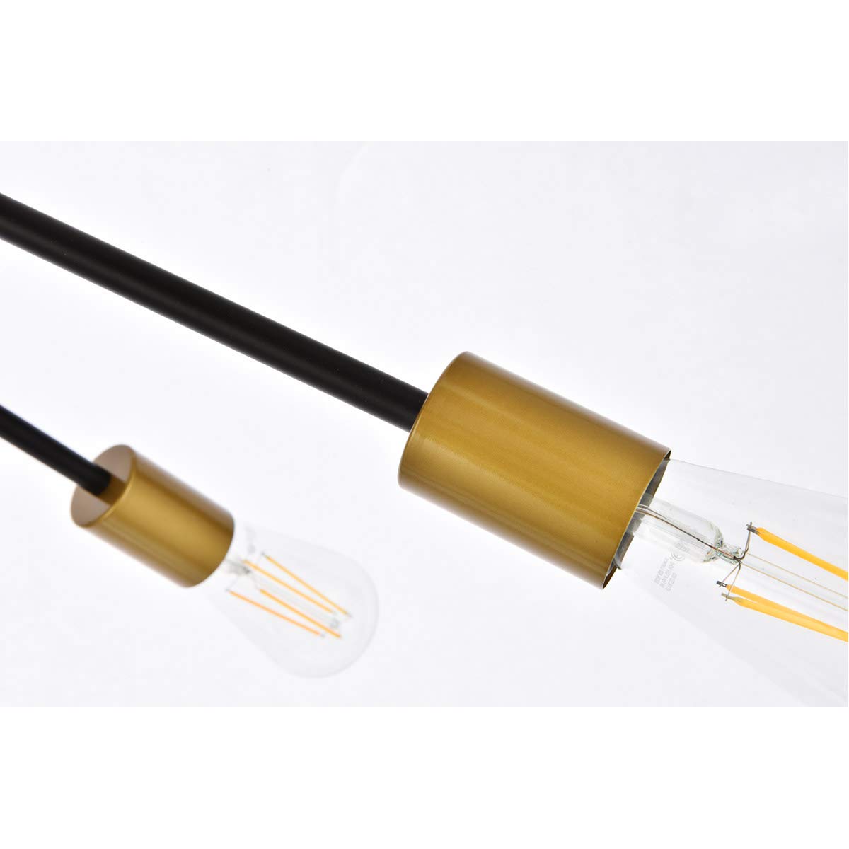 Living District Indoor Modern Home Decorative Bright Ceiling Armin 6 Lights Pendant in Black with Brass