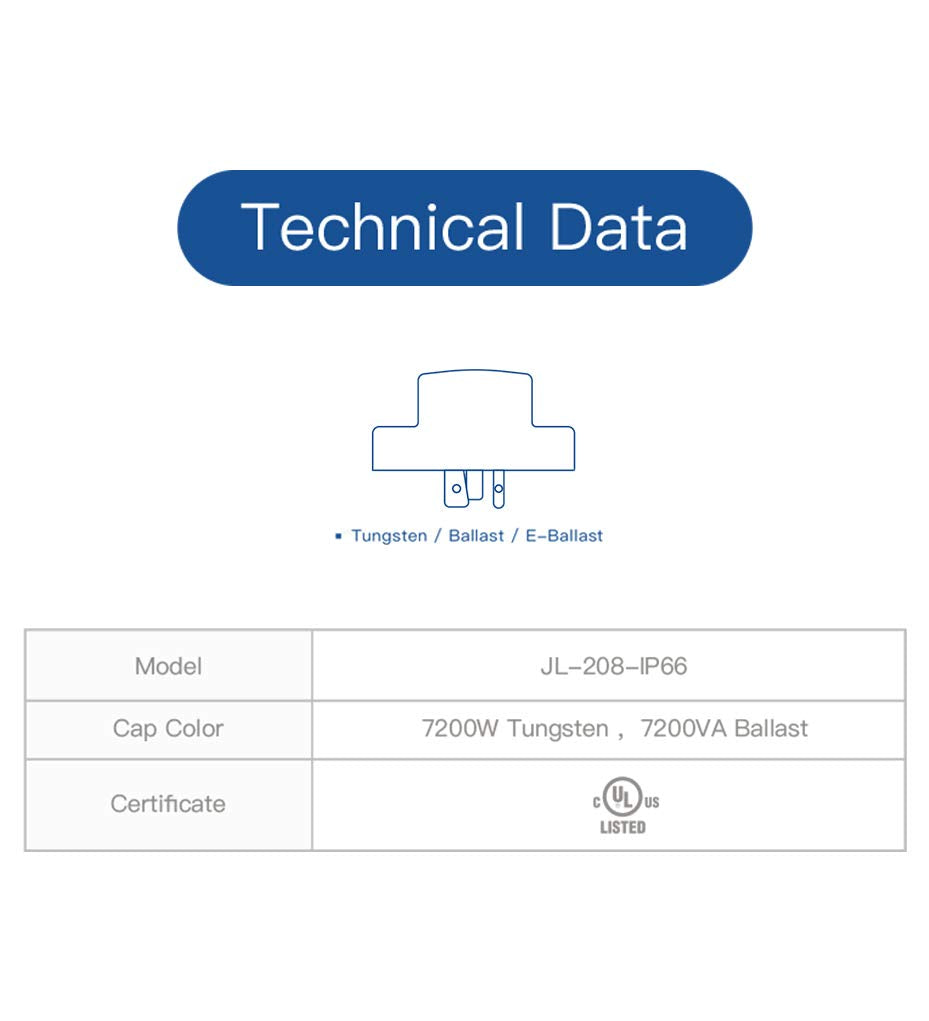 Chiswear Shorting Cap-For3P/5P/7P Twistlock Photocell Receptacle Temporary Protection