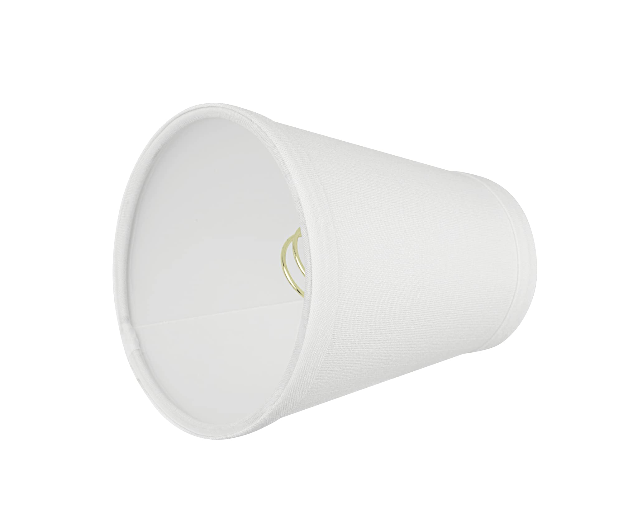 Aspen Creative 32080-9 Small Hardback Empire Shape Chandelier Clip-On Lamp Shade Set (9 Pack), Transitional Design In Off White, 4&quot; Bottom Width (2.5&quot; X 4&quot; X 5&quot;)