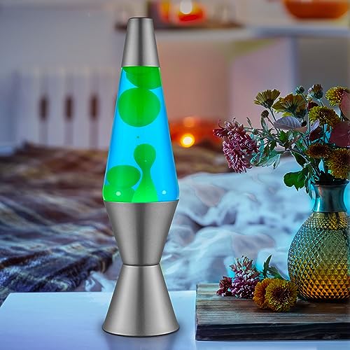 Lava® Lamp - 14.5" Original Motion Light - Yellow/Green Wax & Blue Liquid - Model 26340400US - Deep Ocean Design