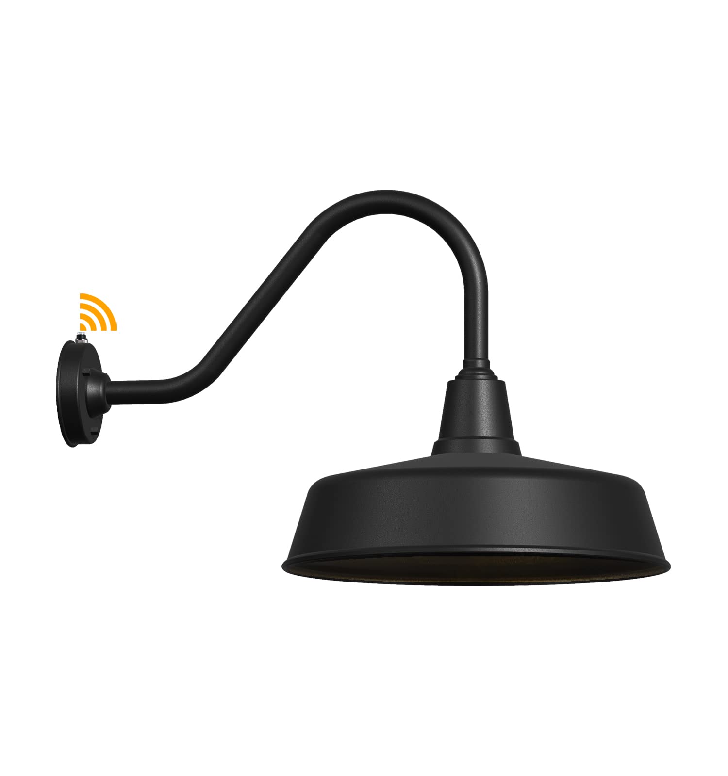 Joesa Large 18" Outdoor Gooseneck Barn Light - Rustic Barn Wall Sconce, Dusk To Dawn Exterior Light Fixture For Porch & House - 1-Pack