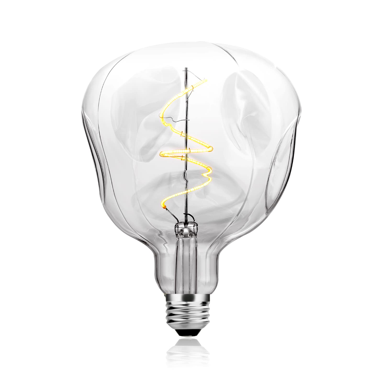 Omed S125 Oversized Dimmable Led Edison Bulb, 2700K Soft White Vintage Large Alien Shape Decorative Light Bulb With E26 Base, 5