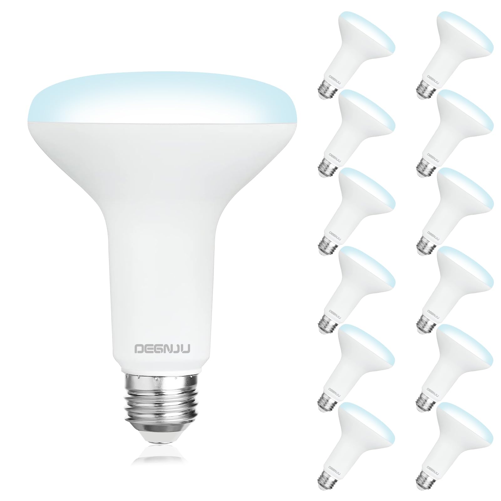 Degnju 12 Pack Indoor Flood Light Bulbs, Br30 Led Bulb 7W Equivalent 65W, Dimmable Recessed Light Bulbs, 650Lm 5000K Daylight 15