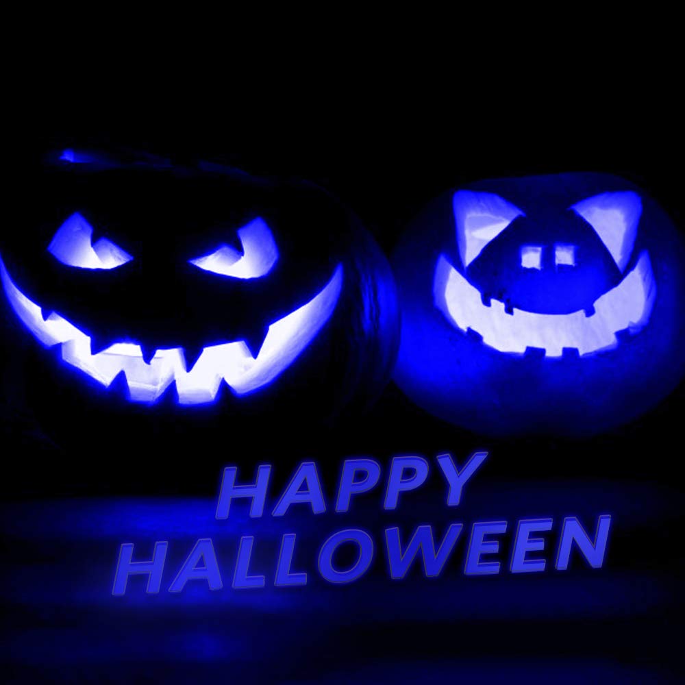 Texsens LED Blue Flame Effect Light Bulbs - 4 Modes Flickering Fire Flame with Upside-down Effect, Simulated Decorative Lights V