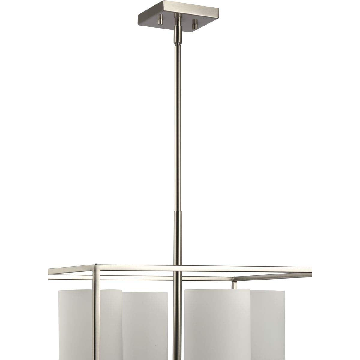 Progress Lighting Chadwick Collection 4-Light Etched Opal Glass Modern Chandelier Light Brushed Nickel