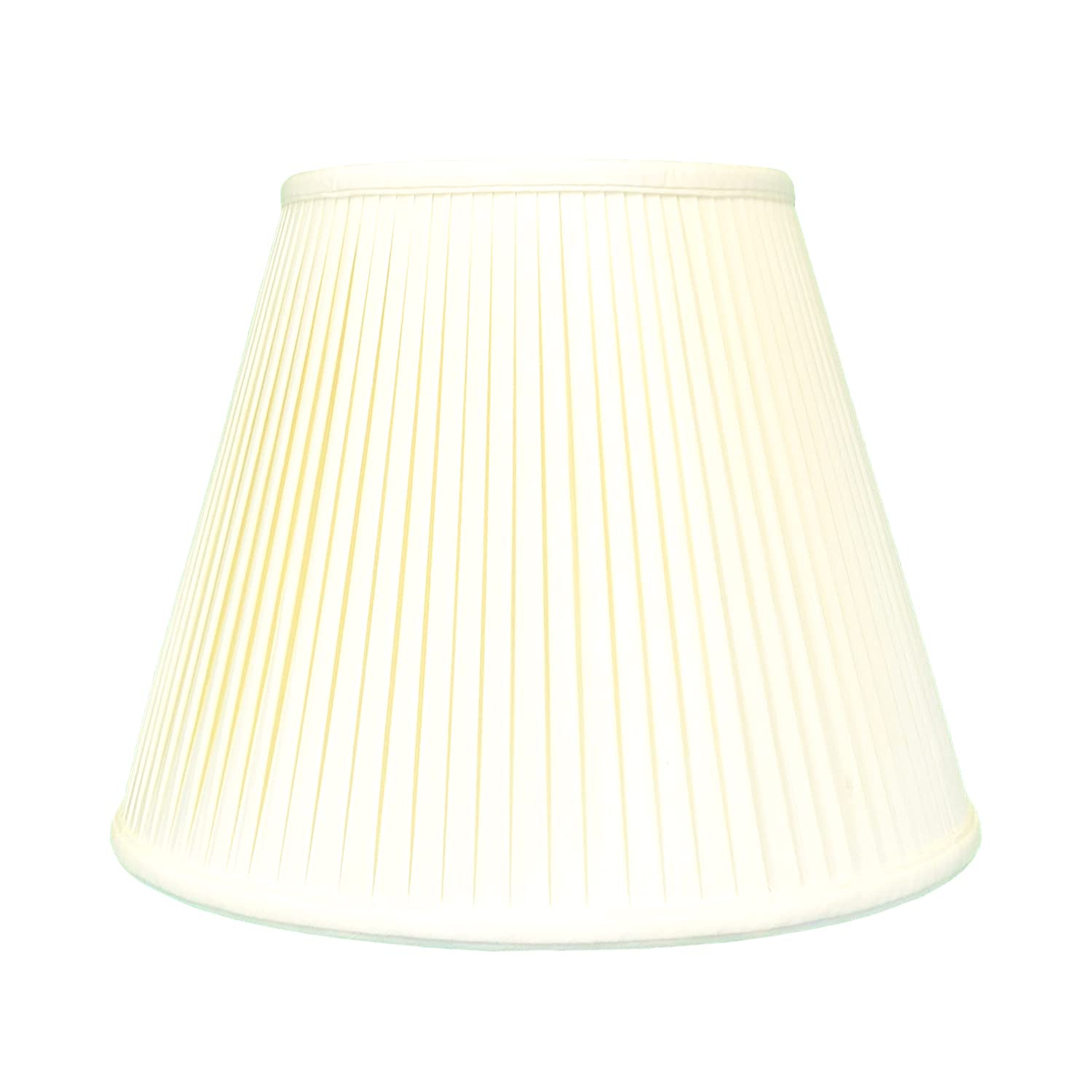 Royal Designs Deep Empire Side Pleat Basic Lamp Shade, Eggshell, 8&quot; X 14&quot; X 11&quot; (Bs-728-14Eg)
