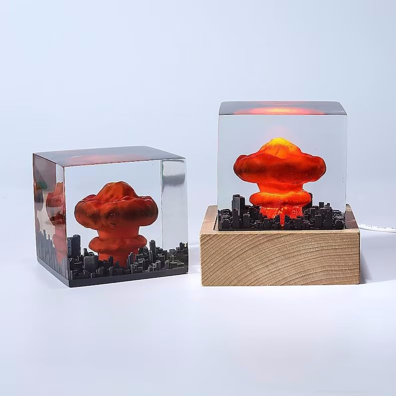 Aimeryup Mushroom Cloud Nuclear Explosion Lamp,Atomic Bomb Model Atmosphere Lamp Decoration Creative Gifts For Kids (Mushroom Cloud)