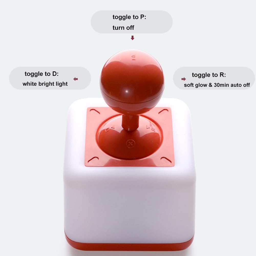ipalmay Nursery Night Light, USB Rechargeable, Toggle Switch, 2 Light Modes, Plastic, Yellow, Model PM108