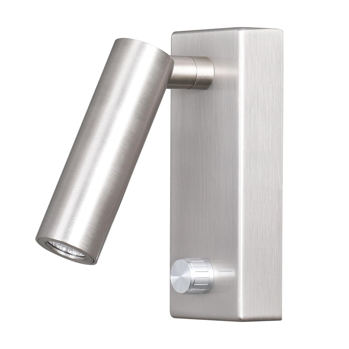 Agese Led Wall Mounted Reading Lamp, 5W Warm White 3000K, Nickel Knob Switch