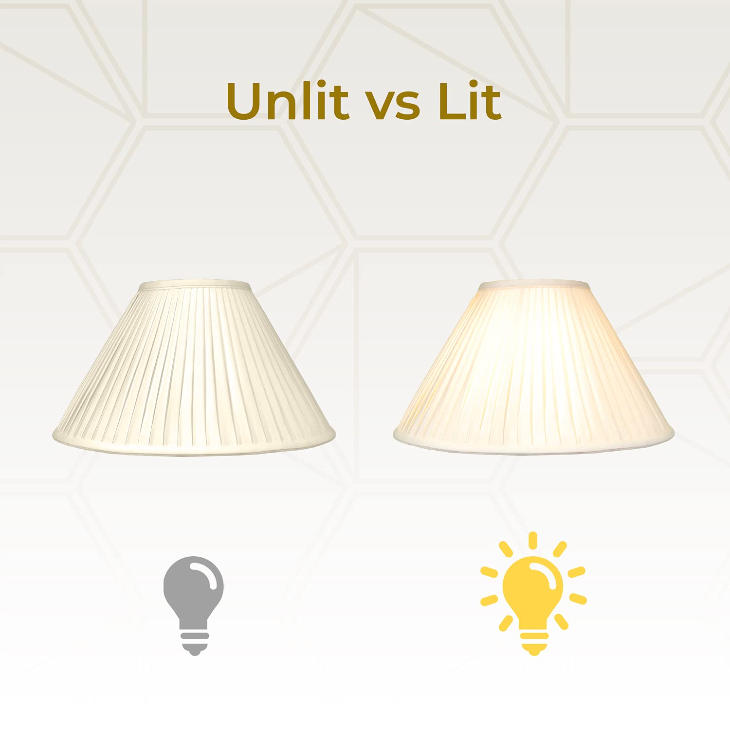 Royal Designs Coolie Empire Side Pleat Basic Lamp Shade, Beige, 7&quot; X 20&quot; X 12.5, Bs-727-20Bg