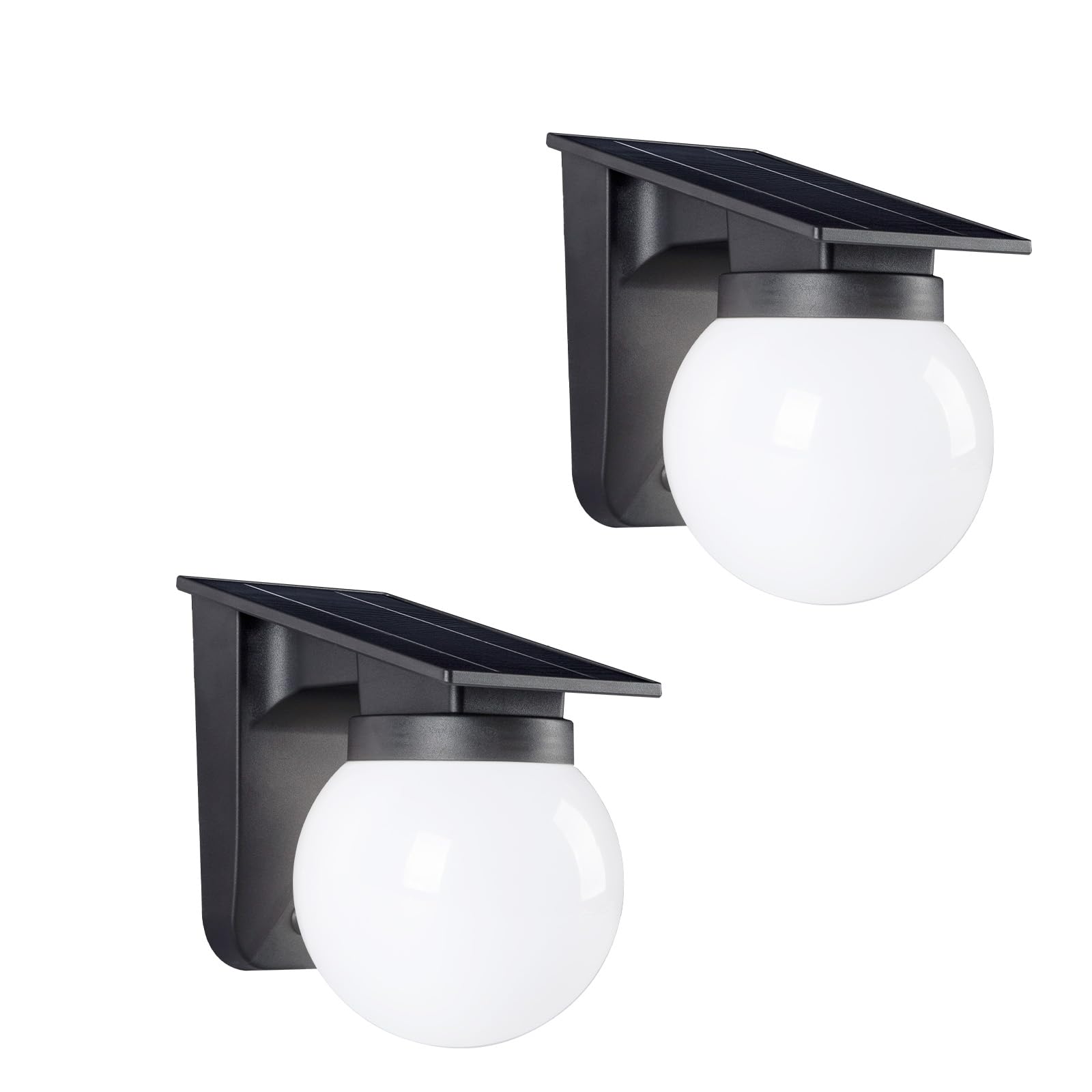 uwiner Solar Wall Lights Outdoor, 2 Pack, 3 Lighting Modes, IP65 Waterproof, Wireless Solar Powered LED Lights for Backyard, Gar