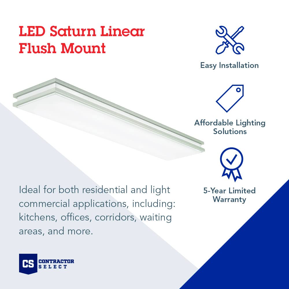 Lithonia Lighting FMFL 30840 SATL BN Lighting Fixture 4000K Brushed Nickel