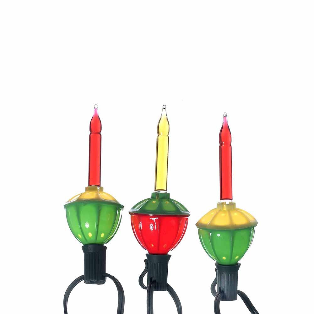 Kurt S. Adler 7-Light Bubble Light Set - 15ft Multicolor Glass Holiday Decor UL1002