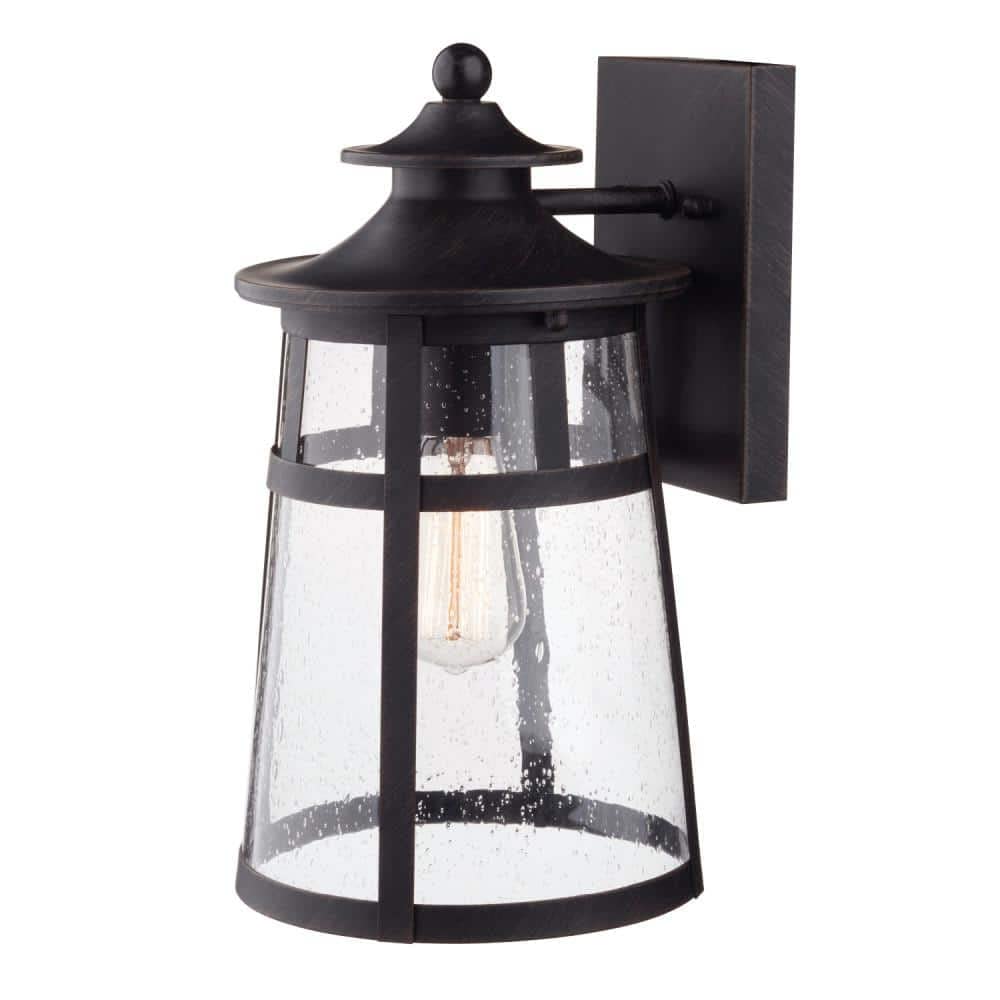 Globe Electric Wall Sconce Ezekiel Model 43574, One Size, Bronze, Plastic Material