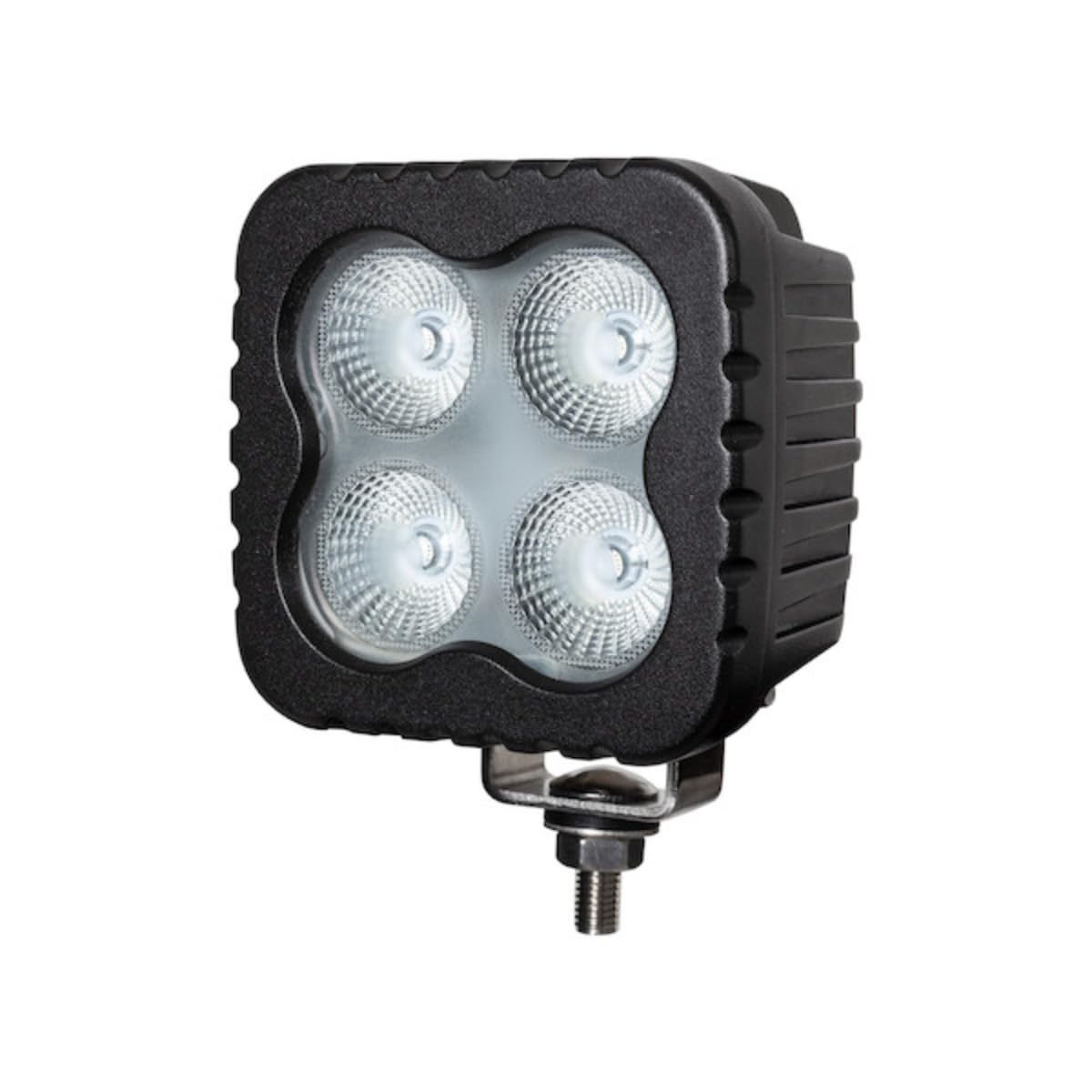 Buyers Products 1492198 4 Inch Square LED Flood Light with Heated Lens, 4 LEDs, 4500 Lumens, IP67 Rated, Flood Light for Cold We