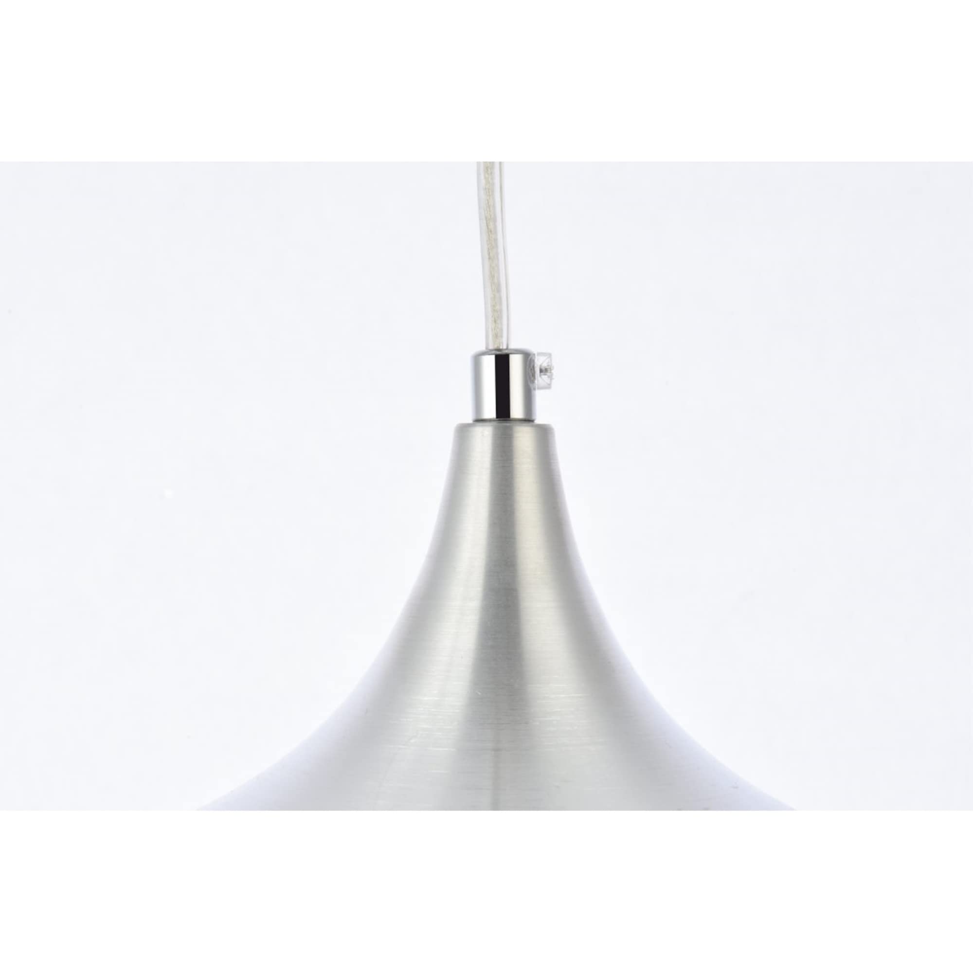 Living District Nora 1-Light Mid-Century Aluminum Pendant - Burnished Nickel