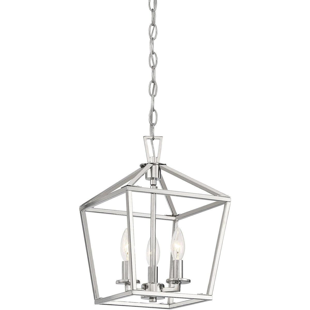Savoy House Townsend 3-Light Foyer Pendant, Polished Nickel, 10in W x 15in H, Model 3-320-3-109, Metal