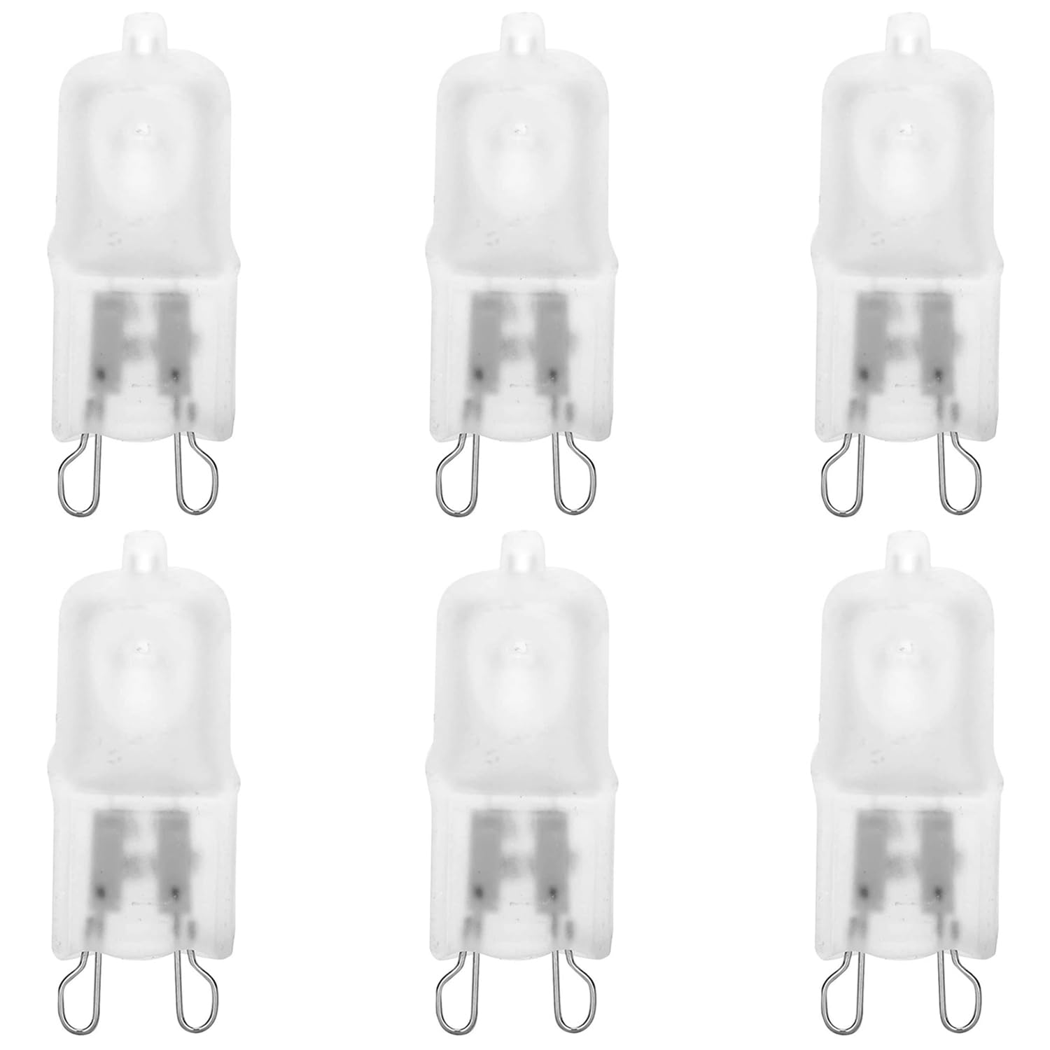 Taodan 6Pcs Frosted Lens 40W Q40/G9/Fr/120V G9 Jcd 40 Watt 120 Volt T4 Jd Type Halogen Bulbs For Photography Studio Gallery Muse