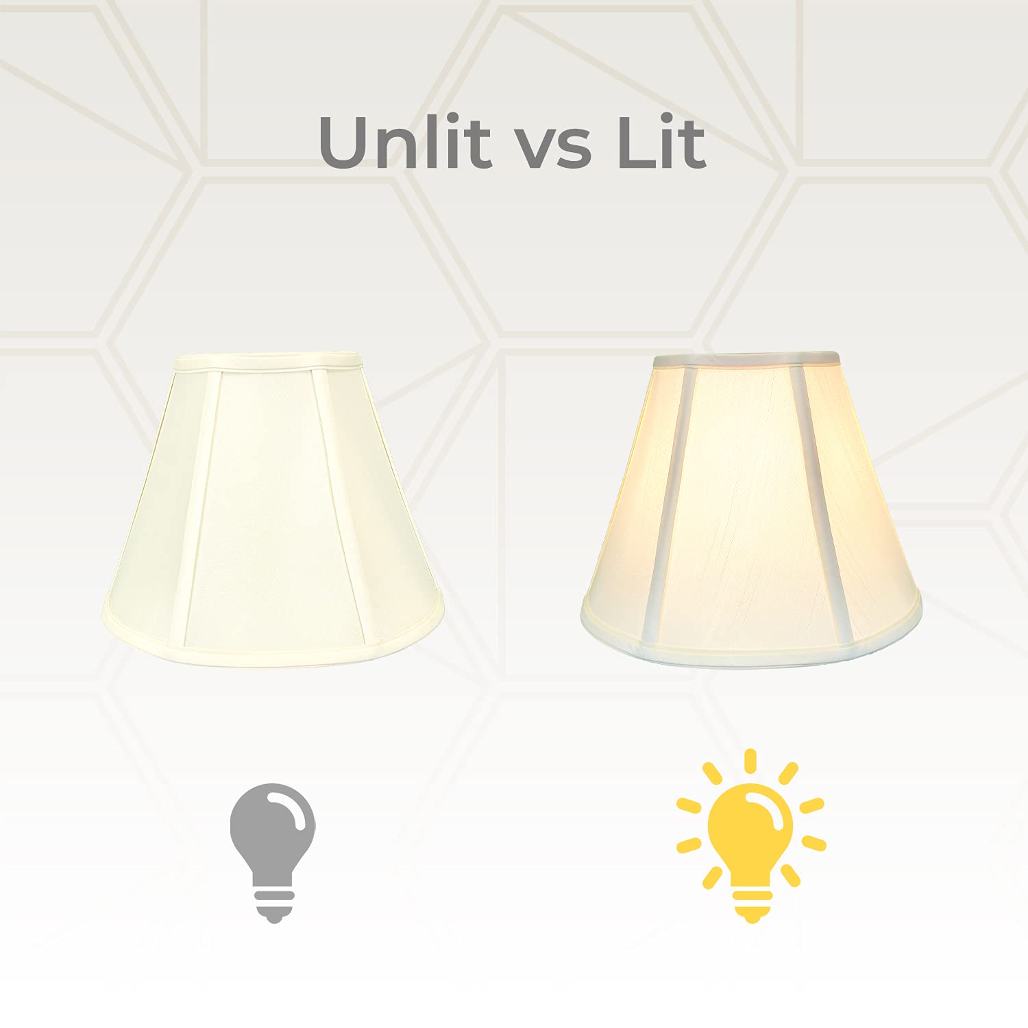 Royal Designs, Inc. Deep Empire Lamp Shade - Eggshell - 9 X 18 X 14