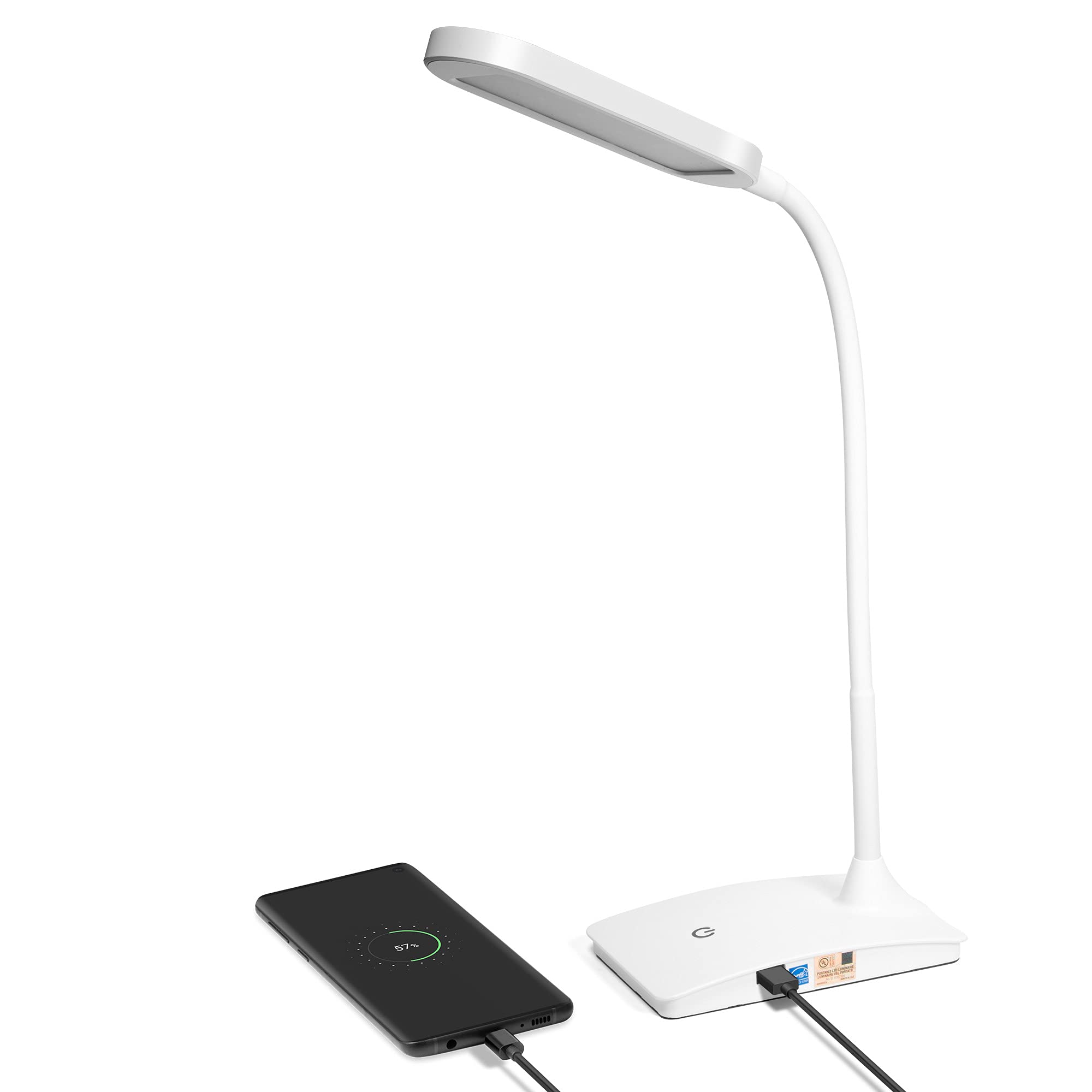 TW Lighting IVY20-40BK Ivy LED Desk Lamp with USB Port for Home Office - Super Bright Small Desk Lamp, a Perfect LED Desk Light