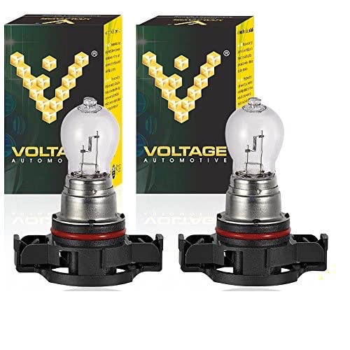 Voltage Automotive PS24W 5202 Fog Light Bulb Pair - OEM Halogen Replacement, Model FBA-1PS24-PR, Glass Material
