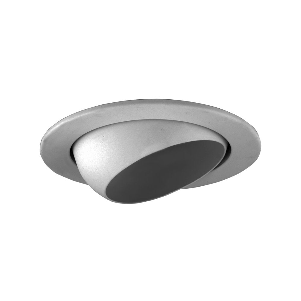 Jesco Lighting TM205ST 2-Inch Aperture Line Voltage Trim Recessed Light, Adjustable Eyeball, Satin Chrome Finish