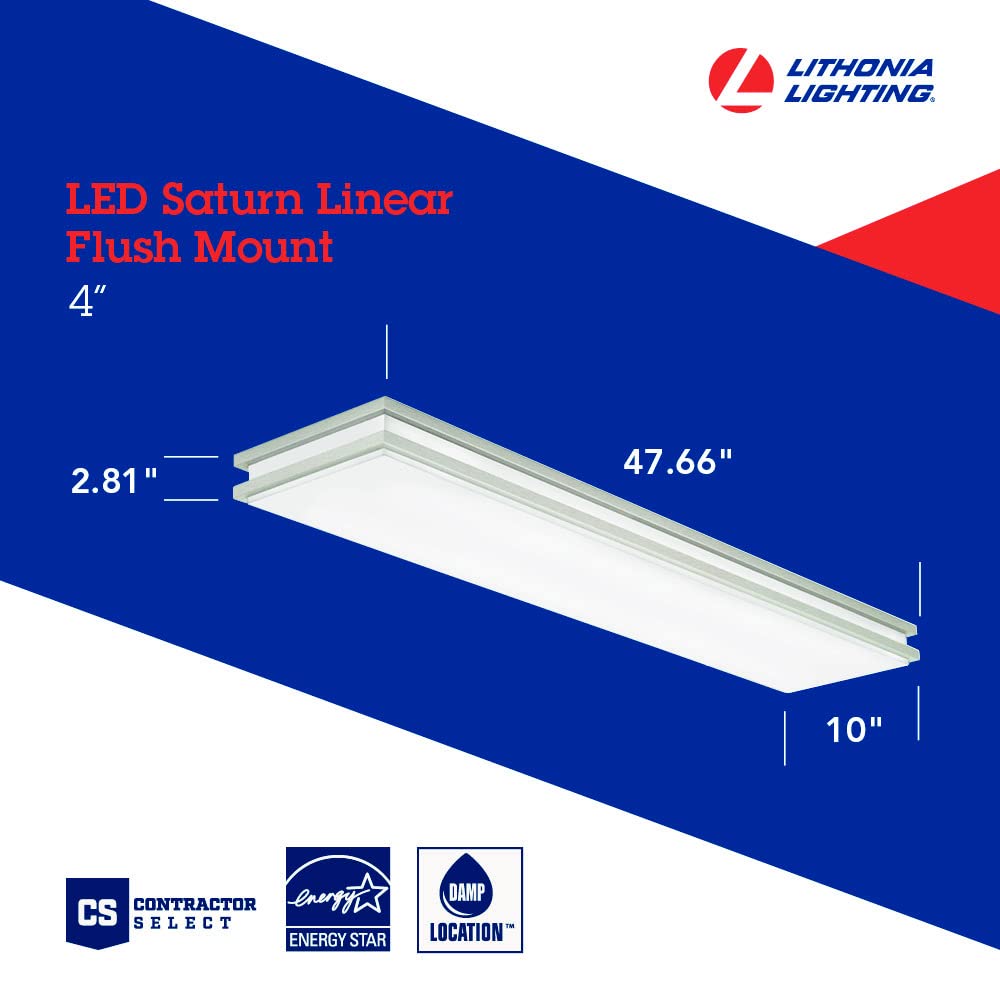 Lithonia Lighting FMFL 30840 SATL BN Lighting Fixture 4000K Brushed Nickel