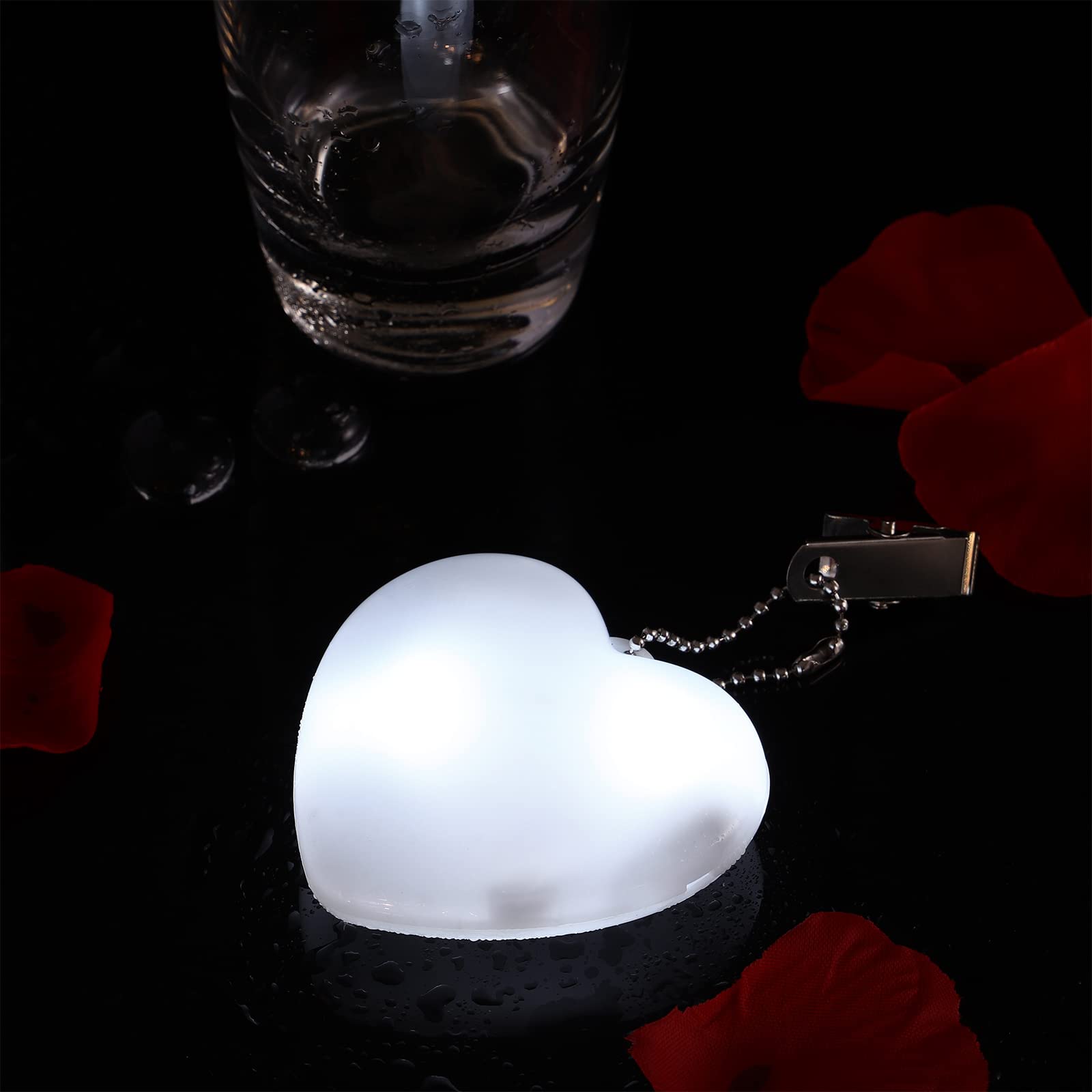 Uonlytech Purse Light Handbag Light Sensor Heart Shape Night Light 6.9x6.5x1.5cm White Model 54S20ZHM15DN8