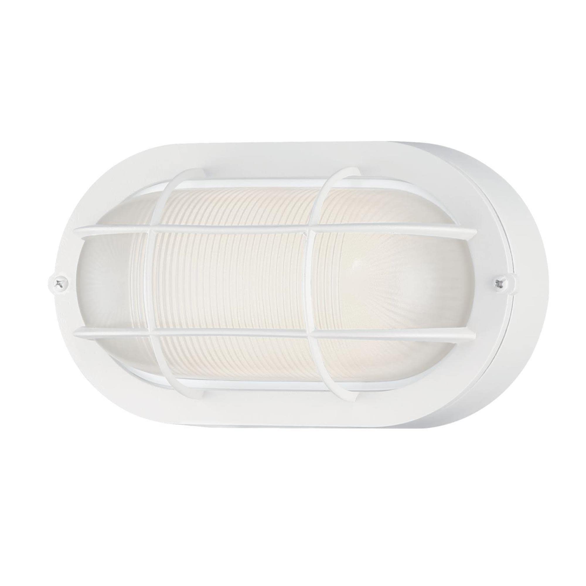 Westinghouse 6113600 Traditional One-Light Dimmable Led Outdoor Wall Light, Textured White Finish, White Glass