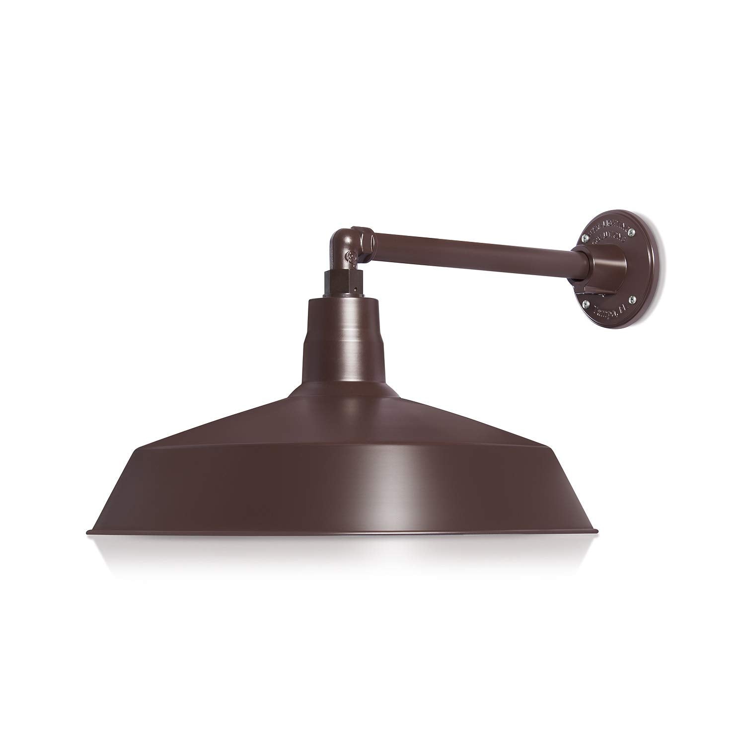 17in. Architectural Bronze Outdoor Gooseneck Barn Light Fixture With 13in. Long Extension Arm - Wall Sconce Farmhouse, Vintage, 